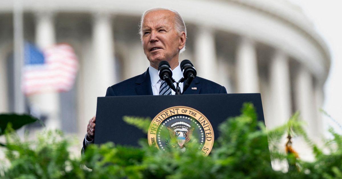 president biden almost suffers fall ceremony fallen police officers