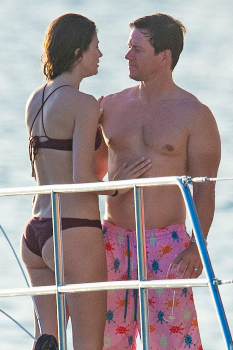 Mark Wahlberg Shirtless Yacht Wife Bikini