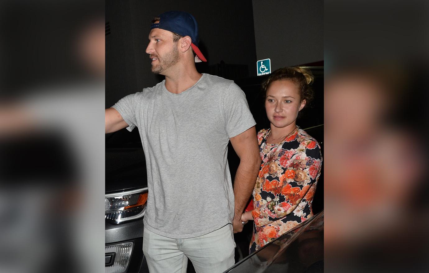 Hayden Panettiere and Brian Hickerson Walk In Parking Garage Holding Hands