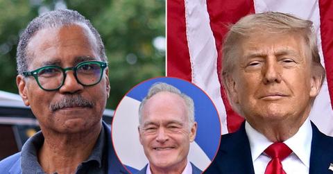 picture of Bill Whitaker, Donald Trump and Scott Pelley