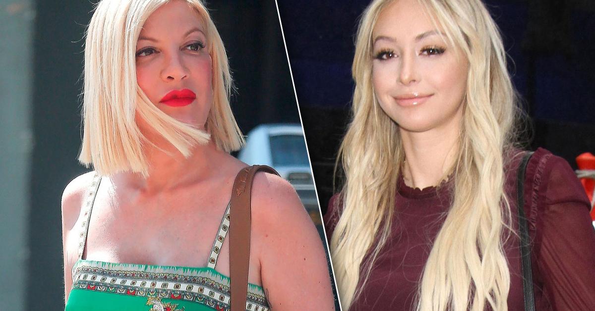 Tori Spelling Caught on Camera Acting Strange & Playful Moments Before(00)