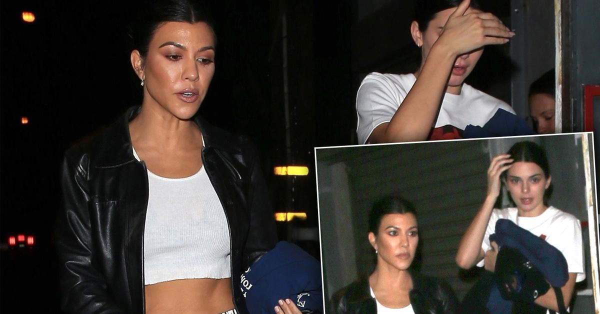 Kendall Jenner & Kourtney Kardashian Step Out Amid Family Drama