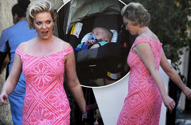 //katherine heigl baby first photo birth pink dress pp