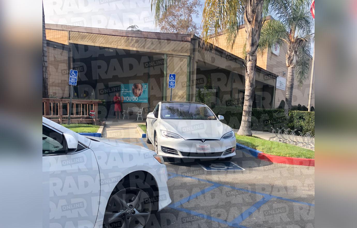 Kanye West Parks Tesla In Handicapped Spot