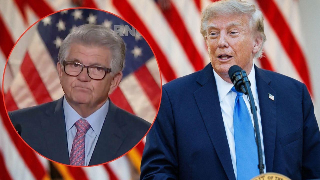 Split image of Maximo Alvarez and Donald Trump