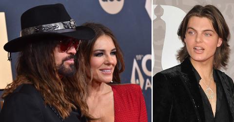 Split photos of Billy Ray Cyrus, Liz and Damian Hurley