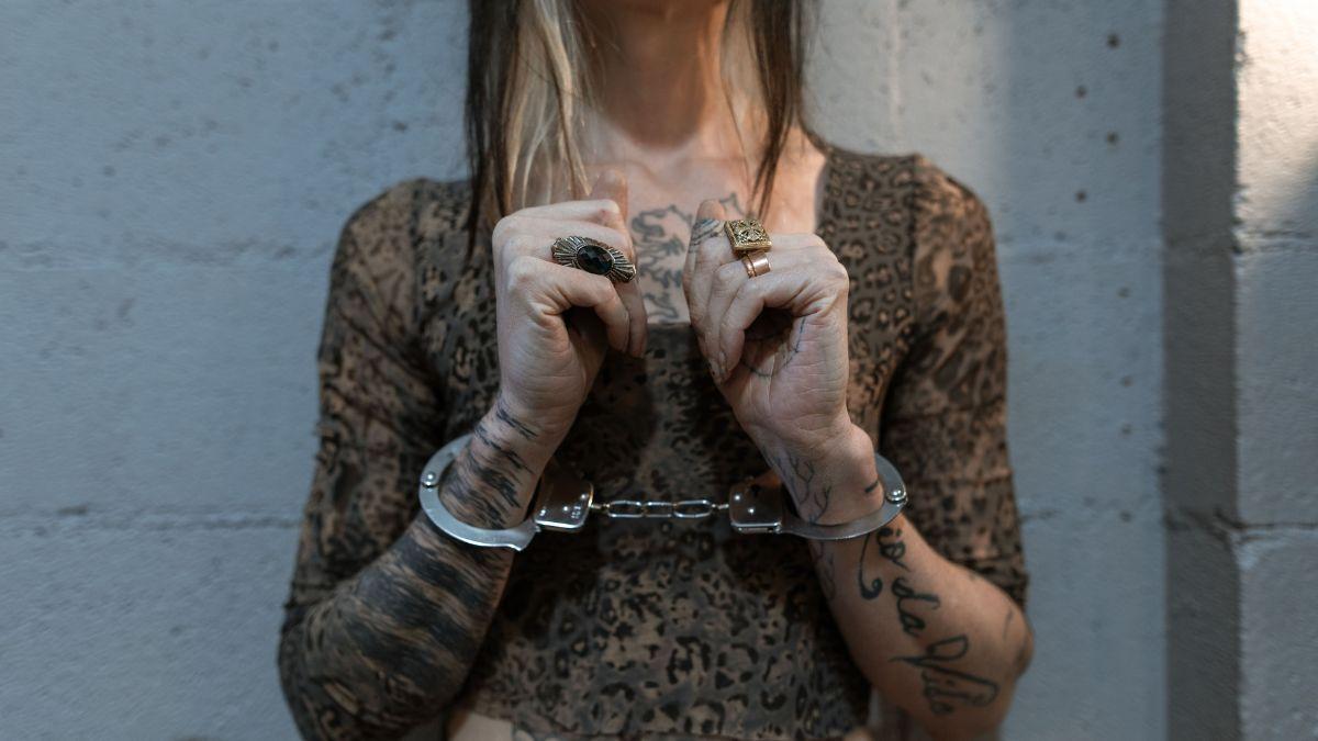 Photo of a woman arrested