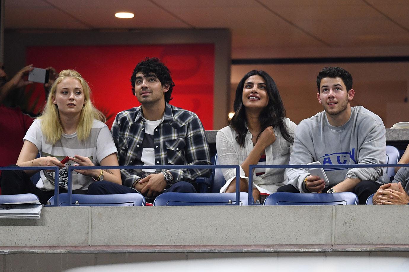 US Open Celebrities Priyanka Chopra Nick Jonas