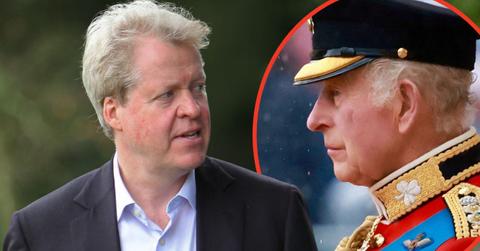 Split photos of Charles Spencer and King Charles