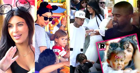 Kim Kardashian Tyga Kylie Jenner North West Disneyland