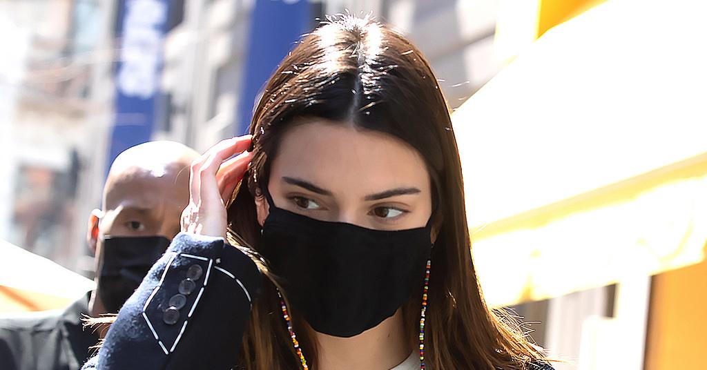 Kendall Jenner Caught Leaving Plastic Surgeon's Office In Full Face Mask