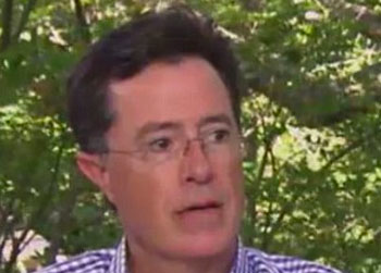 //stephen colbert plane crash