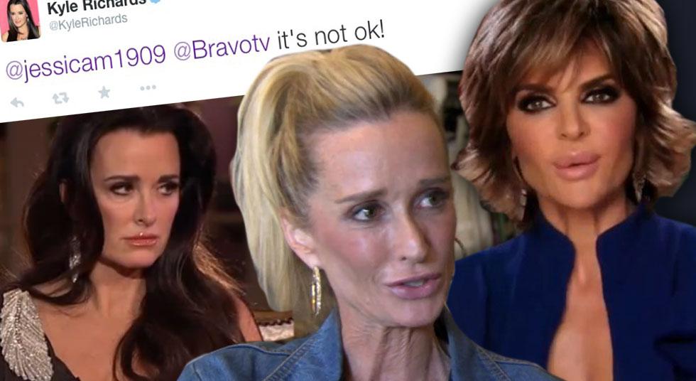 Kyle Richards Fights Back Lisa Rinna's Treatment Of Kim 'Not OK