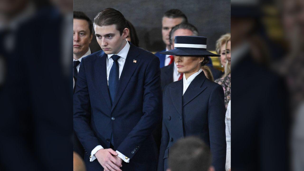 Photo of Barron and Melania Trump