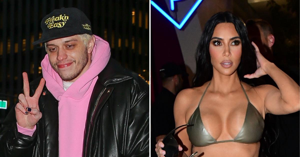 Pete Davidson Supports Kim Kardashian at SKIMS Photoshoot in L.A.