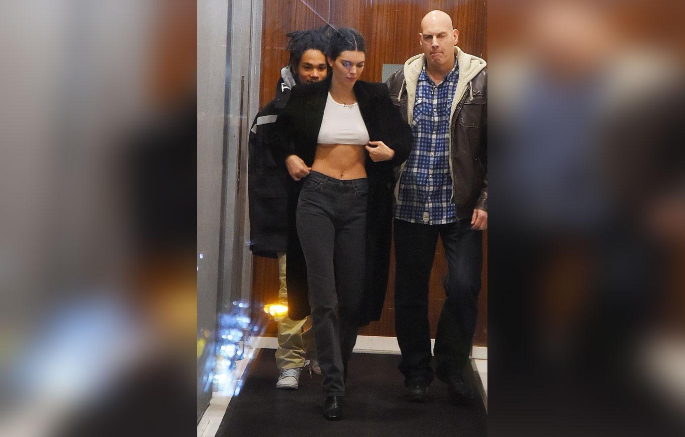 Kendall Jenner Bares Midriff