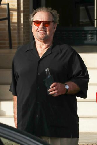 Overweight Jack Nicholson Caught Drinking Suspicious Beverage