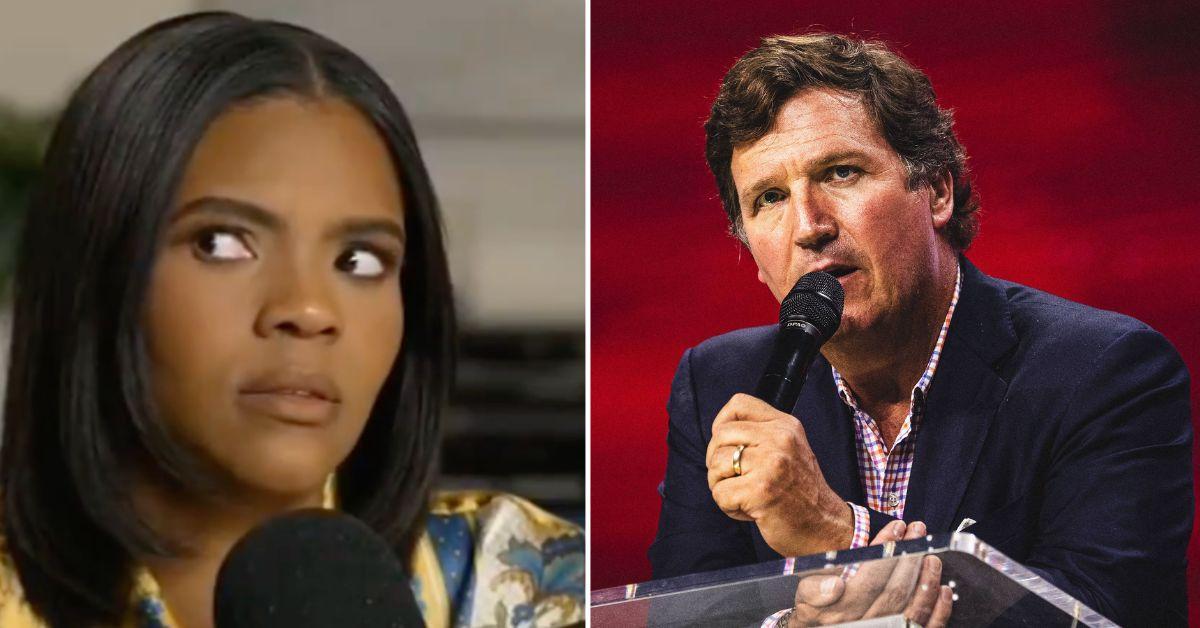 Composite photo of Candace Owens and Tucker Carlson