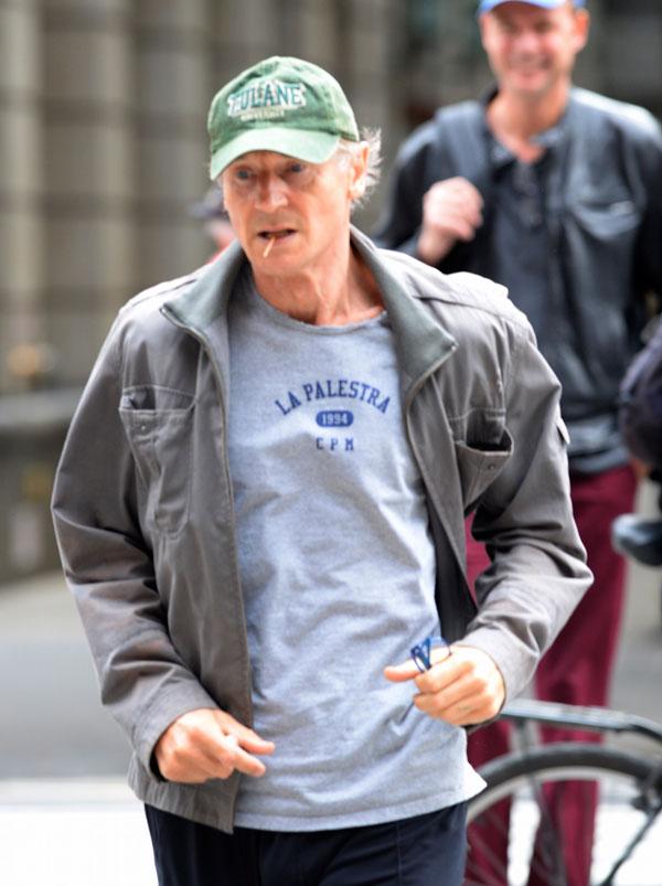 Liam Neeson Skinny Weight Loss Jogging NYC