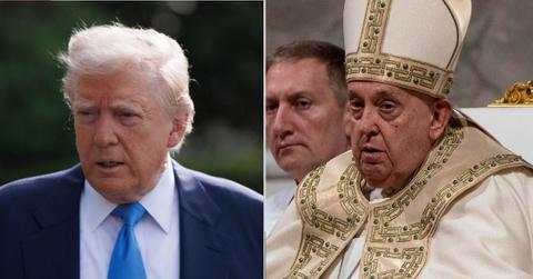 Composite photo of Donald Trump and Pope Francis