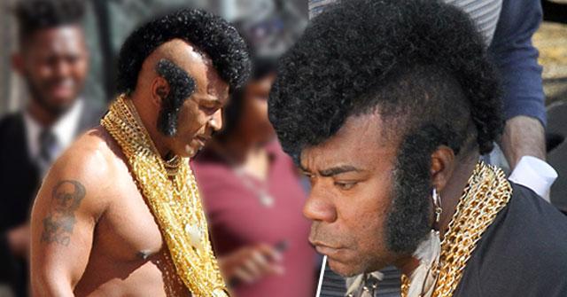 //mike tyson shirtless mr t costume rocky skit pp