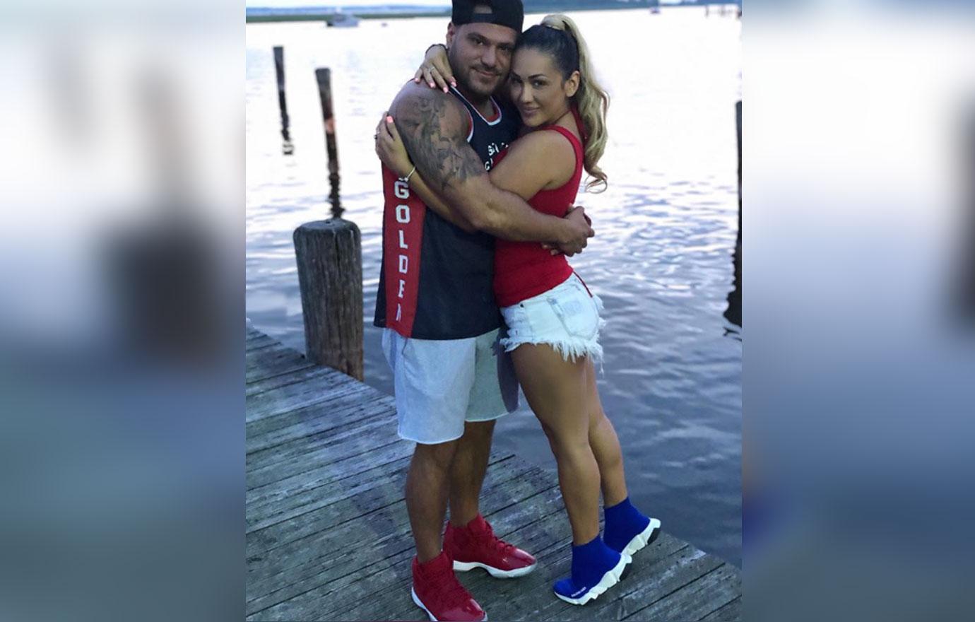 Ronnie Magro Ortiz hugs Jen Harley.