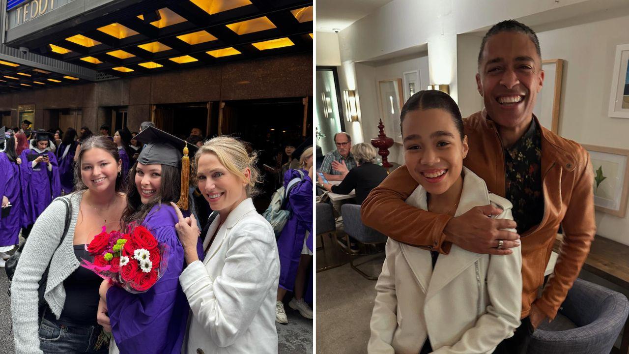 Photos of Amy and TJ with their kids