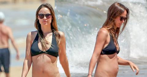 //Olivia Wilde Pregnant Bikini Body Family Vacation pp