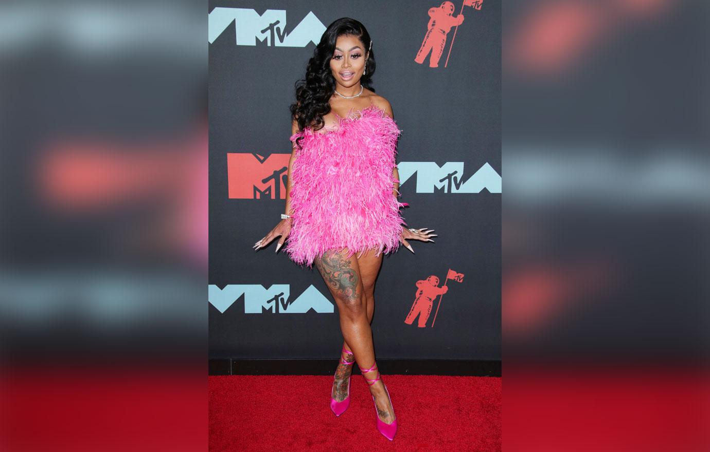 Blac Chyna Wears Kylie Jenner’s Pink Feather Dress