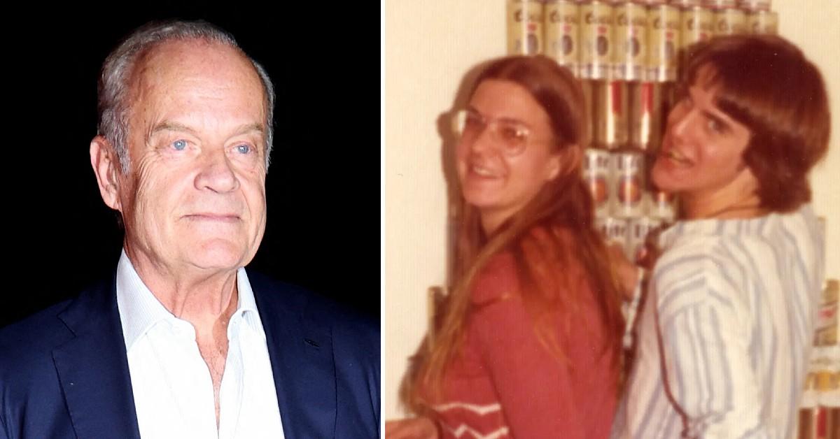 Split photos of Kelsey Grammer and Kelsey with his sister Karen.