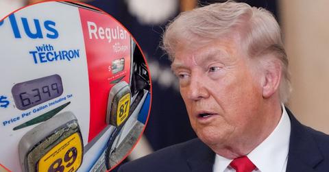 Photo of Donald Trump and gas tank