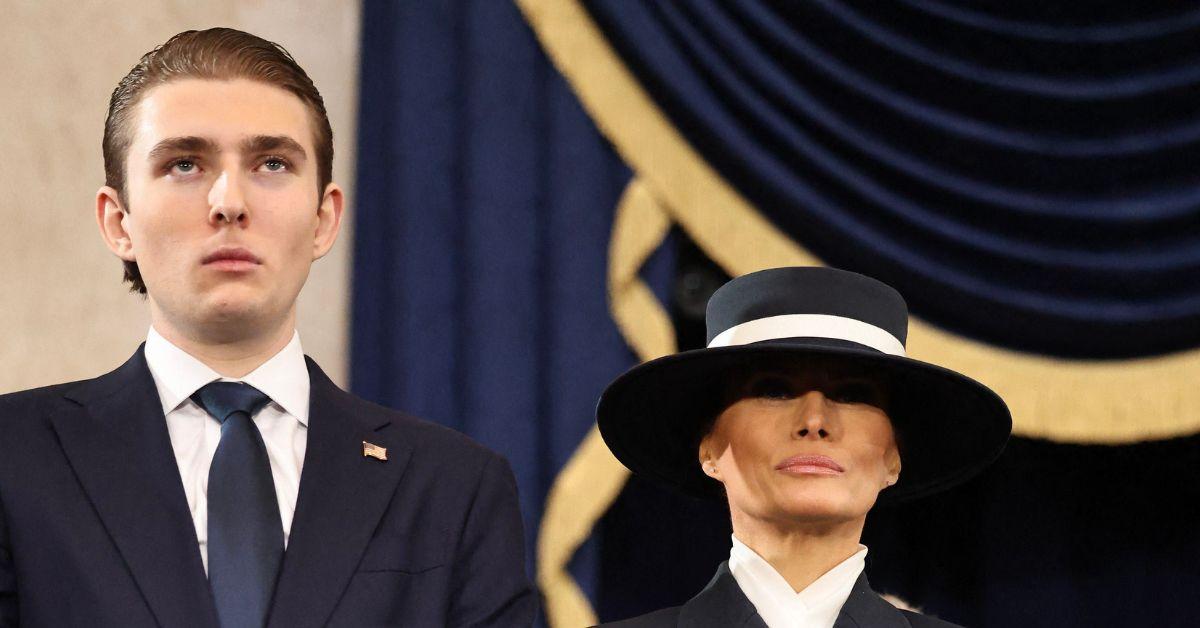 Photo of Barron and Melania Trump