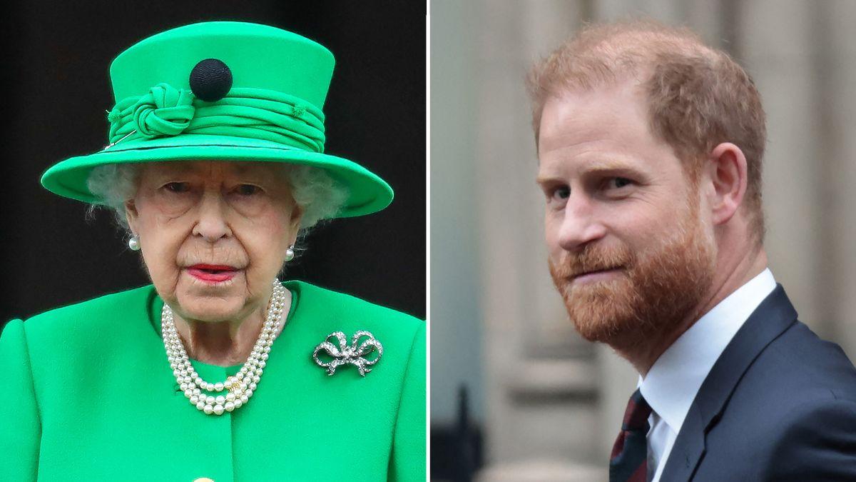 picture of Queen Elizabeth and prince Harry