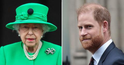 picture of Queen Elizabeth and prince Harry