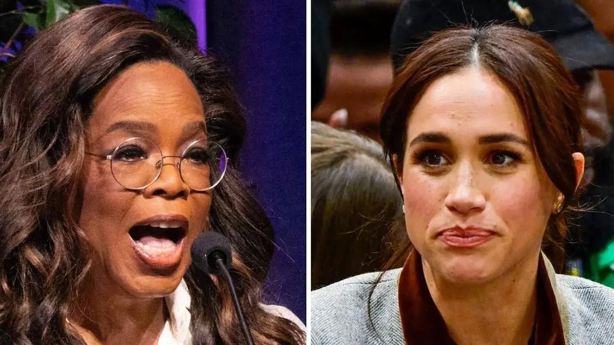 Split photos of Oprah Winfrey and Megan Markle
