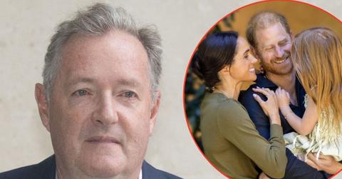picture of Piers Morgan, Prince Harry, Meghan Markle and Princess Lilibet