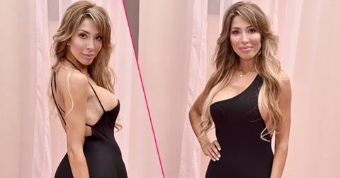 Farrah Abraham wears a black dress at Hollywood Unlocked Social Impact Brunch Powered By PrettyLittleThing.com.
