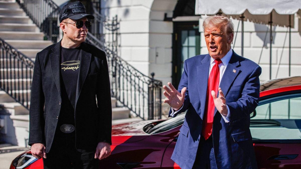Photo of Elon Musk, Donald Trump
