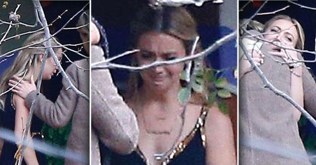 carrie fisher debbie reynolds funeral billie lourd crying