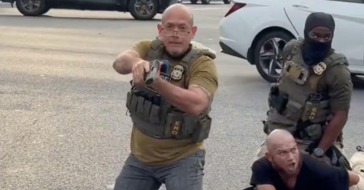 Video still of ICE arrest