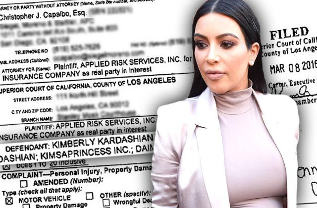 Kim Kardashian Sued 2014 Car Accident Negligent Driving