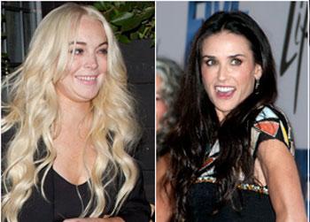 //lindsay lohan demi moore