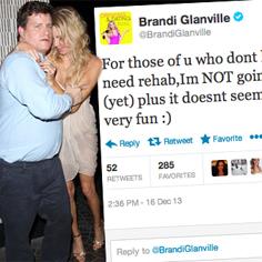 //brandi glanville no need rehab twitter sq
