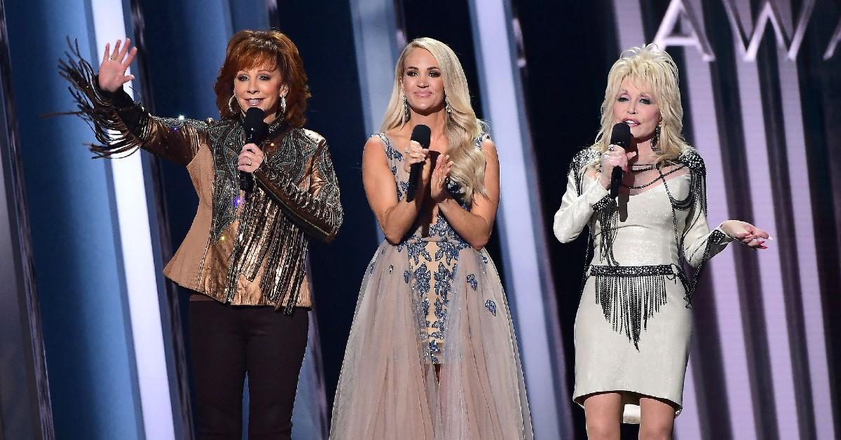 Photo of Reba McEntire, Carrie Underwood and Dolly Parton