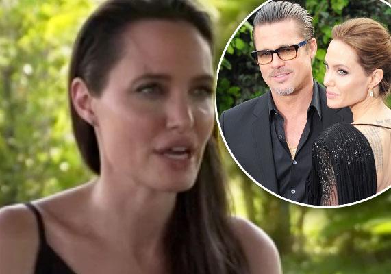 //angelina jolie brad pitt divorce first interview difficult pp