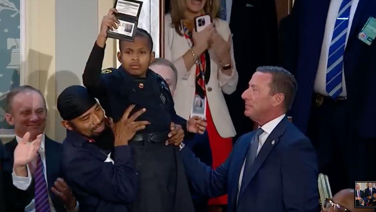 DJ wanted to become a police officer after his family went through a devastating hurricane.