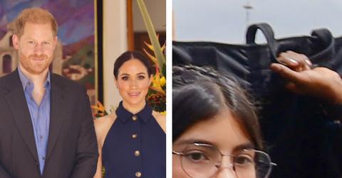 Composite photo of Prince Harry, Meghan Markle and a protetcive shield.