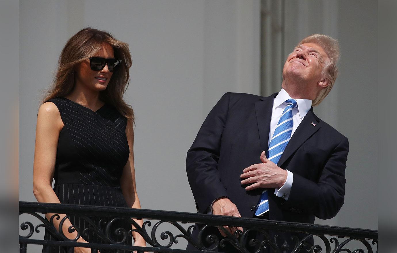 donald trump solar eclipse no glasses