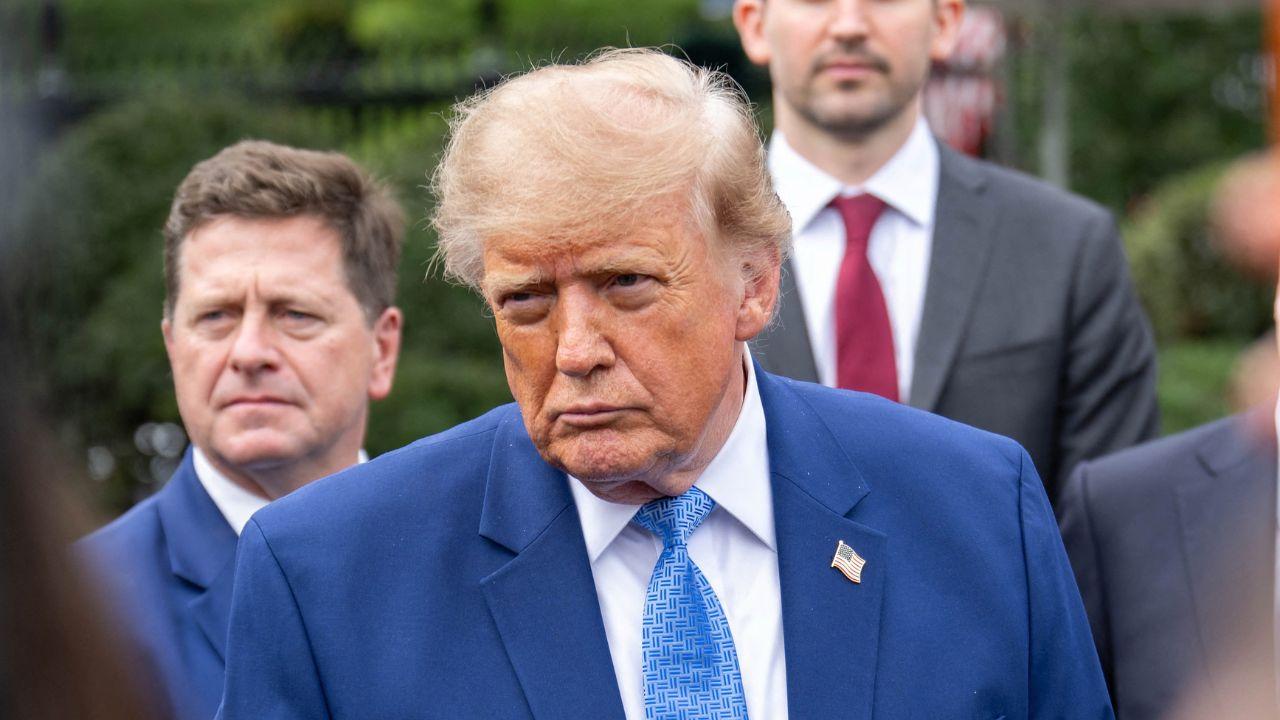 image of Donald Trump previously said it takes him 'about 10 seconds' to cover hand-bruising with makeup.