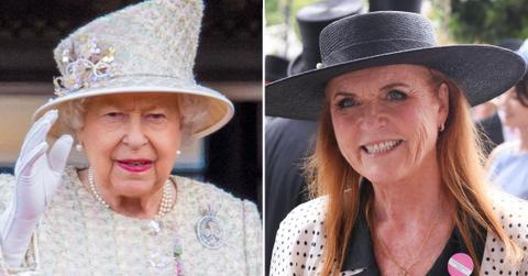 split image of Queen Elizabeth and Sarah Ferguson
